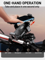 Motorrad zubehör Diebstahls ichere Rückspiegel halterung mit Telefon halter und Stoßdämpfer schutz Fahrrad telefon halterung