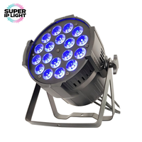 IP20 18x12W RGBW 4in1 DMX512 25 ° /40 °   Projecteur LED Par Wash à angle de faisceau réglable et gradation linéaire pour scène et mariage
