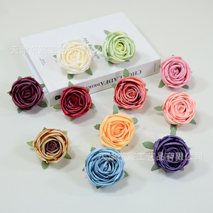Roses artificielles en soie Dongchen Crafts, décoration de mariage, bouquet de mariée, kit de matériel DIY, accessoires de décoration intérieure - Product Image 4