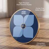 Báscula Electrónica Inteligente de Precisión, Recargable por USB, para Uso Doméstico, Medición Inteligente de Grasa Corporal, 180 kg