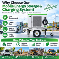 Système de stockage d'énergie mobile HJ 128,6-261,2 kWh 60-120 kW, station de recharge pour véhicules électriques montée sur remorque avec batterie LFP