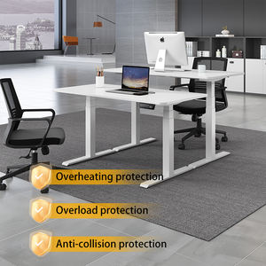 Base de table en métal à hauteur réglable électrique, <span class=keywords><strong>bureau</strong></span> <span class=keywords><strong>debout</strong></span> à double moteur, cadre en 3 étapes, <span class=keywords><strong>bureau</strong></span> de jeu intelligent, utilisation ergonomique pour <span class=keywords><strong>bureau</strong></span> à domicile - Product Image 4