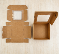 Cartons d'expédition transparents biodégradables personnalisés, boîtes en carton ondulé, logos imprimés, options de feuille d'or de 2 mm