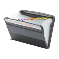 Produktion en série de fournitures scolaires et de bureau, classeur extensible A4 en PP à 13 pochettes, classeur de présentation avec fermeture éclair et fenêtre transparente