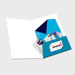 ขายตรงจากโรงงาน กระดาษอาร์ตเคลือบเงา พับสองทบ พิมพ์ CMYK ป้ายติดแฟ้ม - Product Image 3