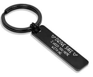 Portachiavi in acciaio inossidabile di vendita caldo GT portachiavi in metallo all'ingrosso Logo personalizzato guida sicura ho bisogno di te qui con Me portachiavi - Product Image 1