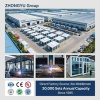 ZYBOX Villa Modulaire Préfabriquée de Luxe 40 pieds avec Toit en Pente et Porche, Maison Conteneur Extensible pour les Marchés des États-Unis, d'Australie et du Canada