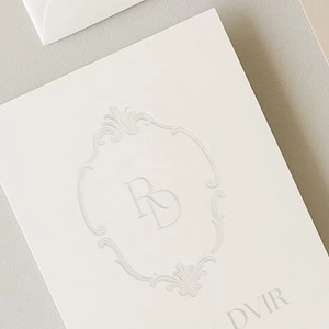 Juego de Invitaciones de Boda Personalizadas con Tarjetas RSVP e Itinerario, Impresión Digital en Papel Couché con Película de Encuadernación - Product Image 3
