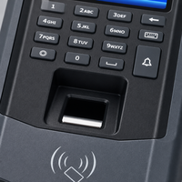 Terminal de contrôle d'accès et de présence Wiegand avec reconnaissance faciale et empreintes digitales, anti-effraction, téléchargement USB, écran LCD, SDK