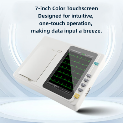 Vet Human Professional MH Medical Electrocardiogram 12 Lead ECG Machine Digital Portable ECG Clinic