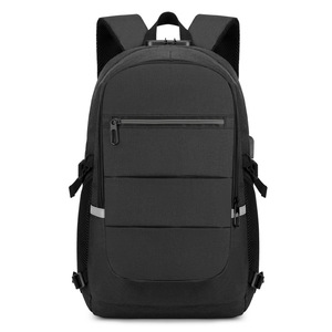 Large Capacity Waterproof <b>Computer</b> <b>Backpack</b> Simple Style Reflective Strip Oxford Polyester Zipper for Business Travel School Use - Product Image 6