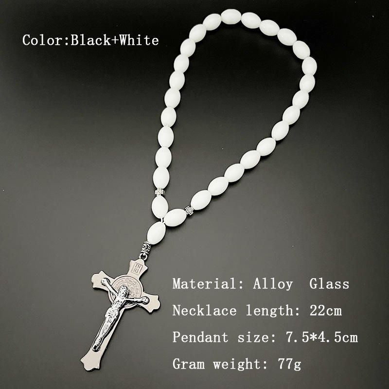 Black+Silver -White beads