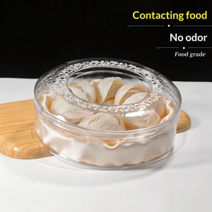 Caja Redonda de Plástico Transparente de Alta Gama para Regalo, Tipo Nido de Pájaro, Vacía, para Empaque de Lujo - Product Image 2
