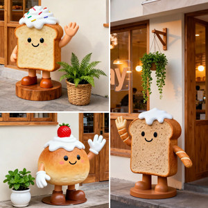 Letrero de Fibra de Vidrio con Escultura 3D Personalizada y Atractiva para Cafetería de Postres, con Diseño Artesanal y Marca de Panadería - Product Image 3