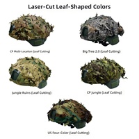 Casque tactique intégral FAST en polycoton avec housse camouflage, réglable, découpe laser 3D, pour vélo toutes saisons, équipement de terrain extérieur