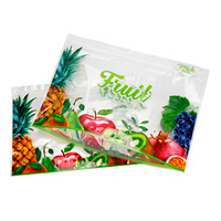 Op Maat Bedrukte Hersluitbare Doorzichtige Supermarkt Voedselbescherming Ziplock Groenten Salade Fruit Plastic Verpakkingszakken