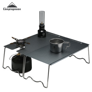 Table pliante isolée en alliage d'aluminium noir <span class=keywords><strong>Kerman</strong></span> SK-9S-BK pour café et thé, mobilier d'extérieur portable - Product Image 3