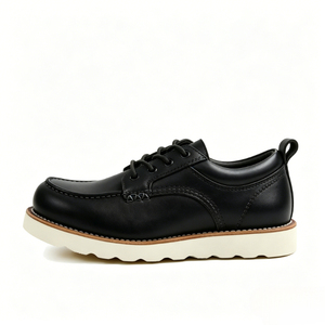 Chaussures de travail décontractées pour hommes à bout mocassin, cousues Goodyear, légères, semelle en <span class=keywords><strong>mousse</strong></span> de caoutchouc, cuir véritable, fabricant OEM ODM - Product Image 1
