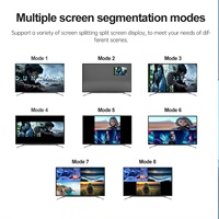 Multivisor Cuádruple de 4 Entradas y 1 Salida con Conmutación KVM 4K60Hz y Soporte para Impresora