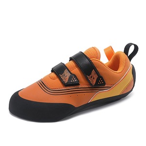 Zapatos de Senderismo Unisex Naranja Sintético con Cierres de Velcro Negros, Punta Cerrada, Suela de Goma, para Todas las Estaciones, Uso en Exteriores - Product Image 1