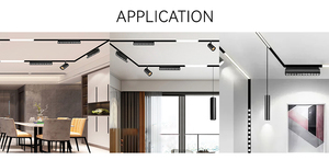 DC 24V 12W Sistema de luz de pista LED plegable 90 grados Inclinado 2700K-6500K Luz de pista magnética - Product Image 6
