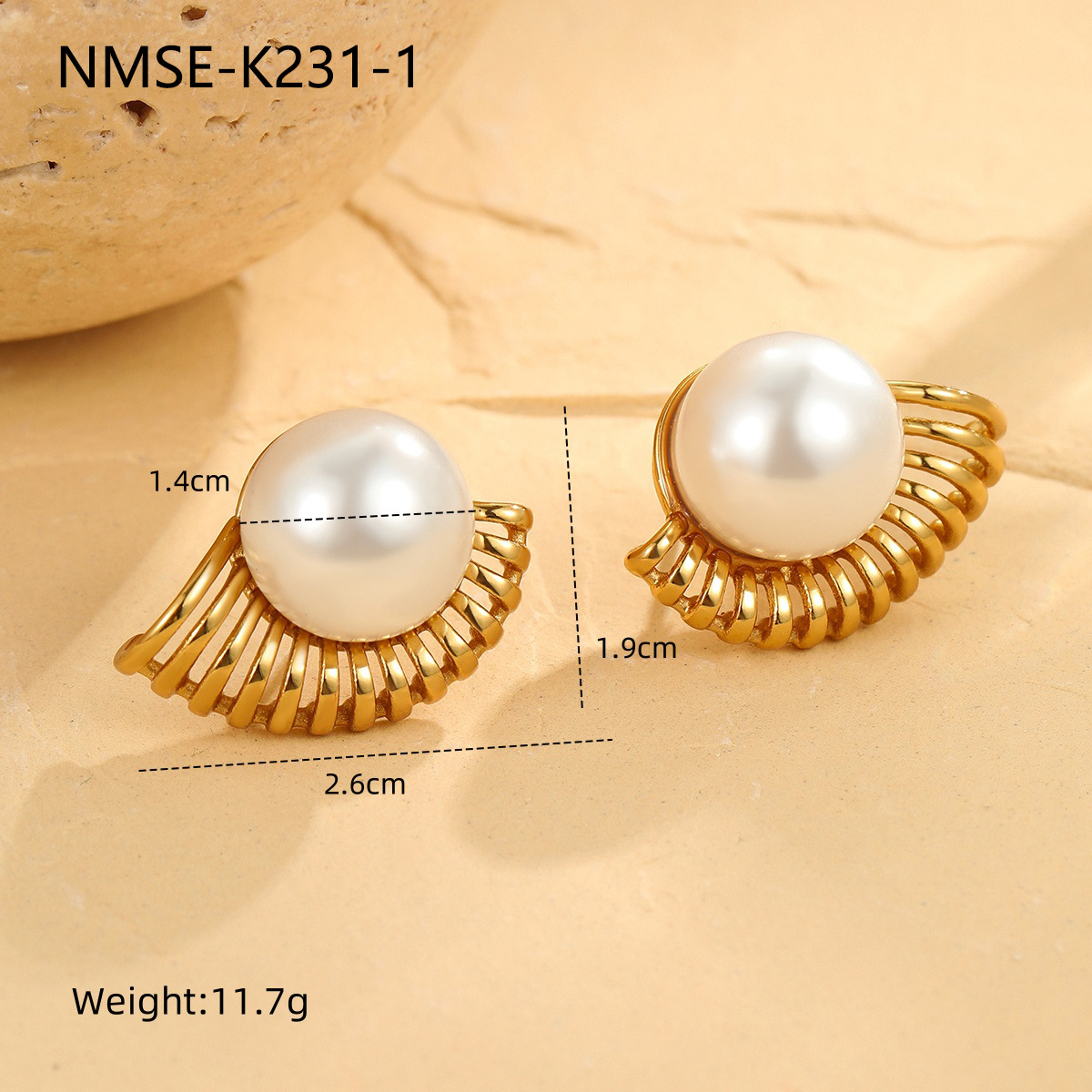 NMSE-K231-1 Pearl Stud earrings