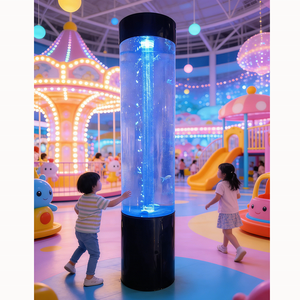 Op maat gemaakte, geëxtrudeerde oceanariumscène van dik, duurzaam acryl, grote ronde cilindrische <span class=keywords><strong>aquarium</strong></span> met snijservice - Product Image 5