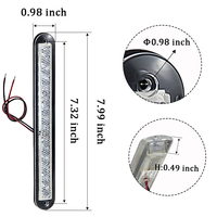 Échantillon ANHEART 12V 3W 8 pouces IP67 étanche rigide bateau tube bar LED bande lumineuse pour ponton RV pont Yacht