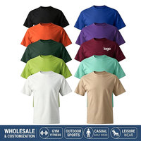T-shirt de sport pour homme, vêtements de sport de performance, design du fabricant, coton de haute qualité, col rond, t-shirt uni