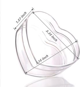 กล่องอะคริลิกใสทรงลูกบาศก์รูปหัวใจกล่องเค้กพร้อมฝาปิด - Product Image 2