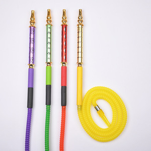 Tendencia de moda transfronteriza: pipa de hookah, manguera de silicona desechable para bares <span class=keywords><strong>y</strong></span> KTV, <span class=keywords><strong>accesorios</strong></span> para pipa de hookah con mango largo de aleación - Product Image 1
