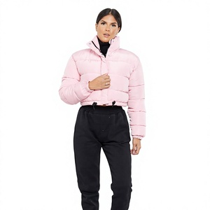 Women <b>Crop</b> Puffer <b>Jacket</b> Wholesale Customized Design <b>Denim</b> <b>Jackets</b> for Unisex 2026 Light Weight Down Compact <b>Jacket</b> - Product Image 1