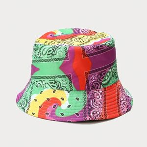 Wholesale Spring Summer Two Colour Side Wear Reversible SUNHAT Fisherman Cap Paisley Floral Design Printed Bucket <b>Hat</b> - Product Image 5