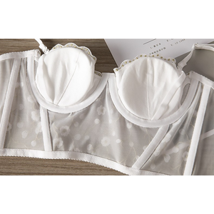 Soutien-gorge élégant et fin en dentelle blanche brodée, lingerie douce, soutien-gorge sexy, fournisseur de soutien-gorge taille 36 - Product Image 3
