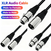 Câble micro XLR 3 broches mâle-femelle, blindé, faible bruit, disponible en versions mâle-mâle et femelle-femelle pour studio, sonorisation et sonorisation en direct