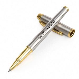 Custom Logo Premium Capped Metal Ballpoint <b>Pen</b> Slim Design Executive Style for Tradeshow Giveaways - Product Image 1