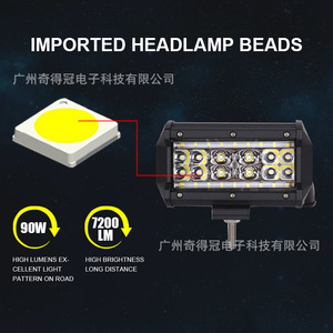 ไฟ LED ทำงานกลางคืน 90W 5 นิ้ว สำหรับรถยนต์ รถบรรทุก รถออฟโรด ไฟสปอตไลท์ - Product Image 5