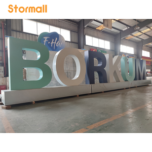 自立型ビルサイン 屋外 大型 照明付き文字 3D看板 カスタムLEDライト ブランドロゴサイン 業務用 - Product Image 4