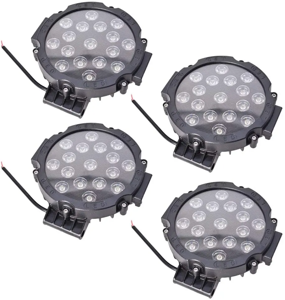 Led ánh sáng Pod 51 tại chỗ 7 inch Led Đèn Pha Vòng Sương Mù Ánh sáng bội thu mái nhà và gắn khung thanh, LED làm việc ánh sáng DRL cho Jeep