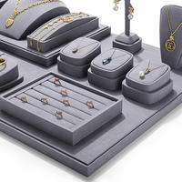 Lot de présentoirs à bijoux en gros pour boucles d'oreilles, bagues, colliers – Présentoir de comptoir avec plateau – Accessoires de présentation de bijoux