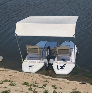 Bote Inflable de Pesca con Tabla de Paddle Surf para 2 Personas, Catamarán Portátil para <span class=keywords><strong>Fiestas</strong></span> Acuáticas - Product Image 3