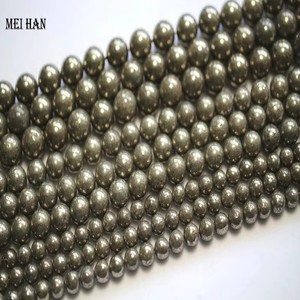 Meihan all'ingrosso <span class=keywords><strong>pirite</strong></span> naturale 6mm 8mm 10mm 12mm di <span class=keywords><strong>pietra</strong></span> liscia rotondo perline sciolte per gioielli fai da te - Product Image 4