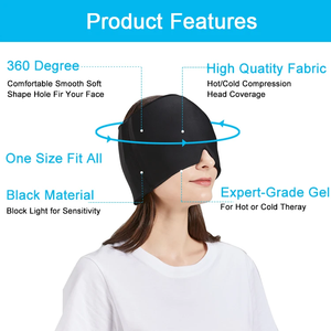 Compresse de glace pour soulager les migraines, thérapie chaude et froide, bandeau pour les yeux gonflés, les tensions et les maux de tête - Product Image 6