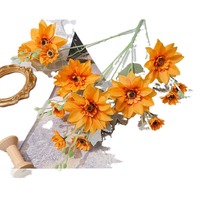 Centres de table de mariage artificiels haut de gamme ODIS avec arrangements floraux orange et blancs pour une mise en scène d'événements de luxe
