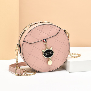 Nova Chegada Bolsa Redonda Mini em Forma de Gato, Estilo Coreano, Bolsa de Ombro com Corrente em Couro PU para Mulheres - Product Image 5
