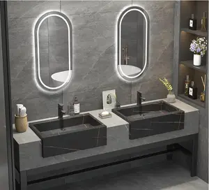 72 polegadas led espelho de vaidade dupla pia do banheiro Superfície sólida