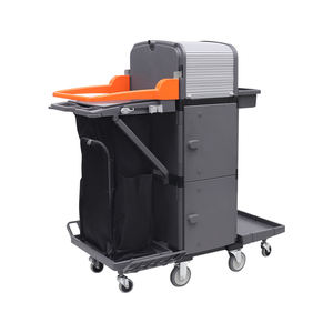 รถเข็นทำความสะอาดพื้นพลาสติกใช้ในโรงพยาบาลรถเข็นบริการทำความสะอาดพื้นพลาสติกเชิงพาณิชย์ระดับมืออาชีพ - Product Image 2
