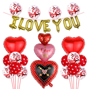 Alentine's Ay-globo con película de aluminio para decoración de boda, conjunto de globos con película de aluminio para boda - Product Image 3