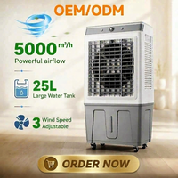 Refroidisseur d'air évaporatif industriel, refroidisseur évaporatif commercial, ventilateur de refroidissement à haut débit d'air pour atelier, entrepôt, usine, extérieur