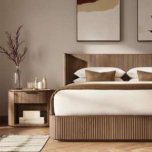 Cadre de Lit de Luxe en Chêne pour Meubles de Maison et Chambre à Coucher - Product Image 1